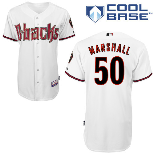 Arizona Diamondbacks #50 Marshall White Authentic Personalized Home cool Jersey Arizona Diamondbacks #50 Marshall White Authentic Personalized Home cool Jersey