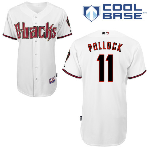 Arizona Diamondbacks #11 Pollock White Authentic Personalized Home cool Jersey Arizona Diamondbacks #11 Pollock White Authentic Personalized Home cool Jersey