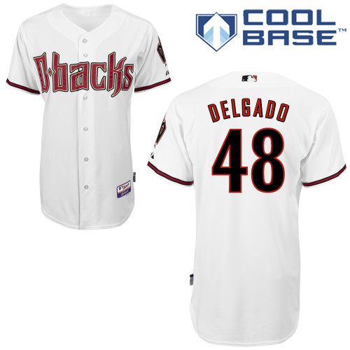 Arizona Diamondbacks #48 Delgado White Authentic Personalized Home cool Jersey Arizona Diamondbacks #48 Delgado White Authentic Personalized Home cool Jersey
