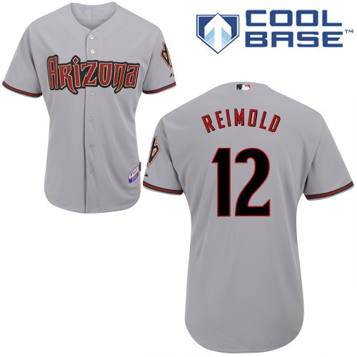 Arizona Diamondbacks #12 Reimold Grey Authentic Personalized Road cool Jersey Arizona Diamondbacks #12 Reimold Grey Authentic Personalized Road cool Jersey