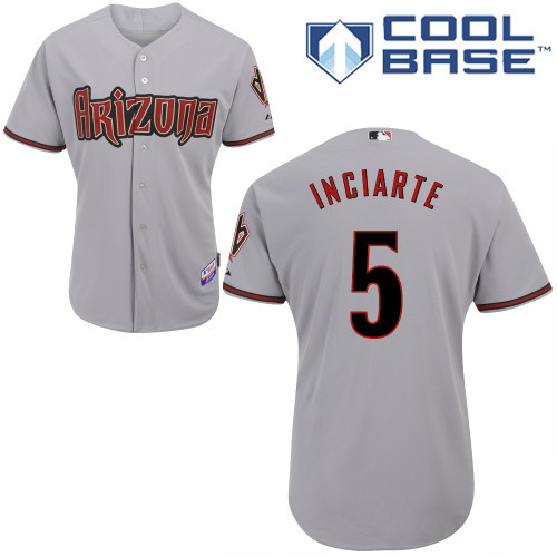 Arizona Diamondbacks #5 Ingiarte Grey Authentic Personalized Road cool Jersey Arizona Diamondbacks #5 Ingiarte Grey Authentic Personalized Road cool Jersey