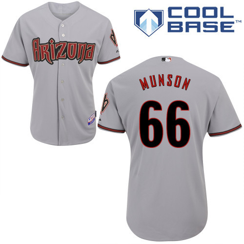 Arizona Diamondbacks #66 Munson Grey Authentic Personalized Road cool Jersey Arizona Diamondbacks #66 Munson Grey Authentic Personalized Road cool Jersey