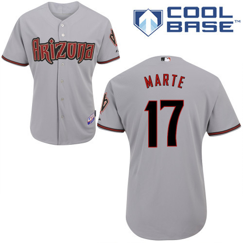 Arizona Diamondbacks #17 Marte Grey Authentic Personalized Road cool Jersey Arizona Diamondbacks #17 Marte Grey Authentic Personalized Road cool Jersey