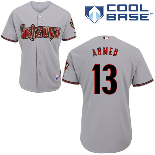 Arizona Diamondbacks #13 Ahmed Grey Authentic Personalized Road cool Jersey Arizona Diamondbacks #13 Ahmed Grey Authentic Personalized Road cool Jersey