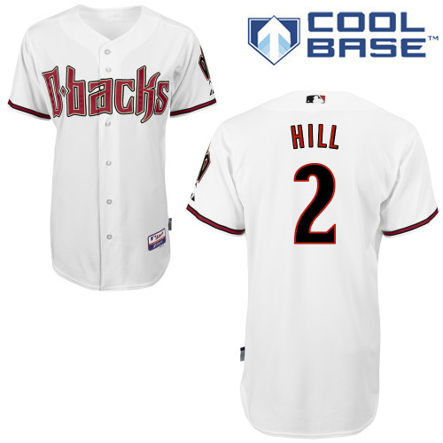 Arizona Diamondbacks #2 hILL White Authentic Personalized Home cool Jersey Arizona Diamondbacks #2 hILL White Authentic Personalized Home cool Jersey