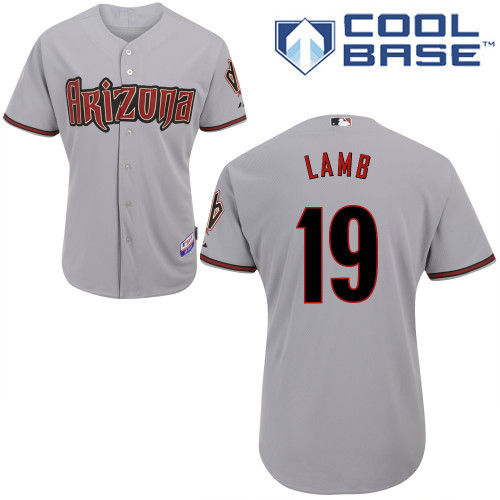 Arizona Diamondbacks #19 Lamb Grey Authentic Personalized Road cool Jersey Arizona Diamondbacks #19 Lamb Grey Authentic Personalized Road cool Jersey