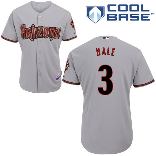 Arizona Diamondbacks #3 Hale Grey Authentic Personalized Road cool Jersey Arizona Diamondbacks #3 Hale Grey Authentic Personalized Road cool Jersey