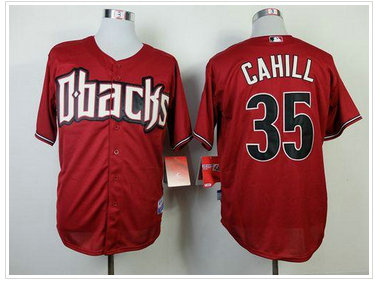 Arizona Diamondbacks #35 Trevor Cahill Red Cool Base Stitched Baseball Jersey Arizona Diamondbacks #35 Trevor Cahill Red Cool Base Stitched Baseball Jersey
