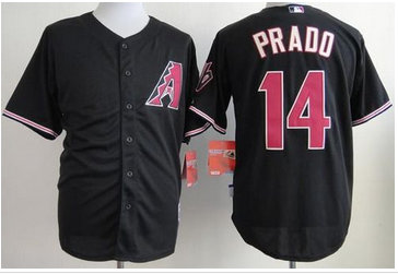 Arizona Diamondbacks #14 Martin Prado Black Cool Base Baseball Jersey Arizona Diamondbacks #14 Martin Prado Black Cool Base Baseball Jersey