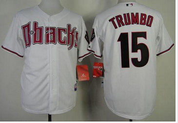 Arizona Diamondbacks #15 Mark Trumbo White Cool Base Baseball Jersey Arizona Diamondbacks #15 Mark Trumbo White Cool Base Baseball Jersey