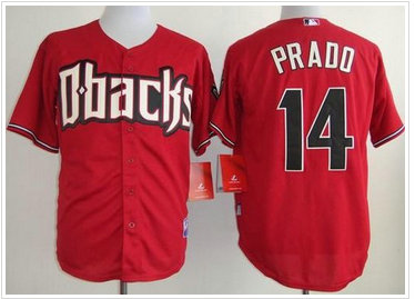 Arizona Diamondbacks #14 Martin Prado Red Cool Base Baseball Jersey Arizona Diamondbacks #14 Martin Prado Red Cool Base Baseball Jersey
