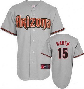 Arizona Diamondbacks Jersey 15 Dan Haren grey Base Arizona Diamondbacks Jersey 15 Dan Haren grey Base
