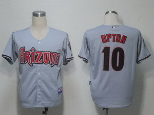 Arizona Diamondbacks 10 Upton Grey Arizona Diamondbacks 10 Upton Grey