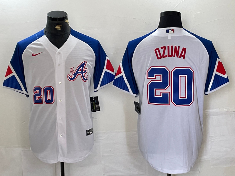 Men's Atlanta Braves #20 Marcell Ozuna White 2024 Home Limited Stitched Baseball Jersey Men's Atlanta Braves #20 Marcell Ozuna White 2024 Home Limited Stitched Baseball Jersey