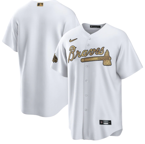 Men's Atlanta Braves Blank 2022 All-Star White Cool Base Stitched Baseball Jersey Men's Atlanta Braves Blank 2022 All-Star White Cool Base Stitched Baseball Jersey