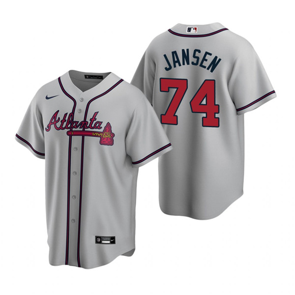 Men's Atlanta Braves #74 Kenley Jansen Grey Cool Base Stitched Baseball Jersey Men's Atlanta Braves #74 Kenley Jansen Grey Cool Base Stitched Baseball Jersey