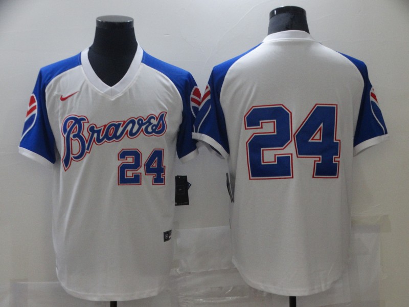 Braves 24 Deion Sanders White Nike Turn Back The Clock Jersey Braves 24 Deion Sanders White Nike Turn Back The Clock Jersey