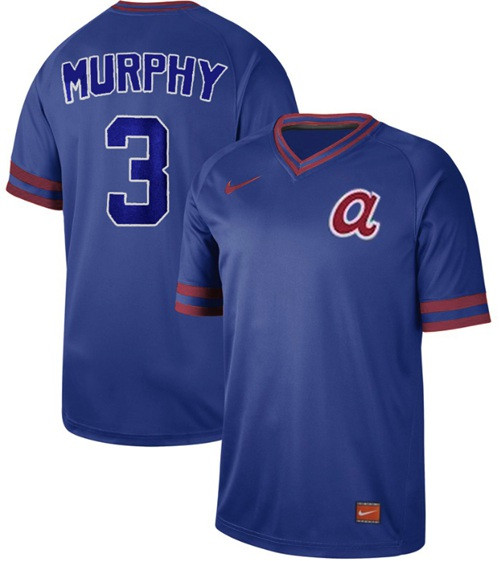 Braves #3 Dale Murphy Royal Authentic Cooperstown Collection Stitched Baseball Jersey Braves #3 Dale Murphy Royal Authentic Cooperstown Collection Stitched Baseball Jersey