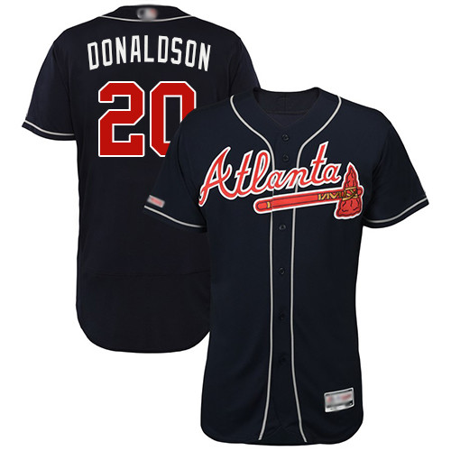 Braves #20 Josh Donaldson Navy Blue Flexbase Authentic Collection Stitched Baseball Jersey Braves #20 Josh Donaldson Navy Blue Flexbase Authentic Collection Stitched Baseball Jersey