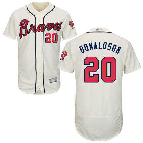 Braves #20 Josh Donaldson Cream Flexbase Authentic Collection Stitched Baseball Jersey Braves #20 Josh Donaldson Cream Flexbase Authentic Collection Stitched Baseball Jersey