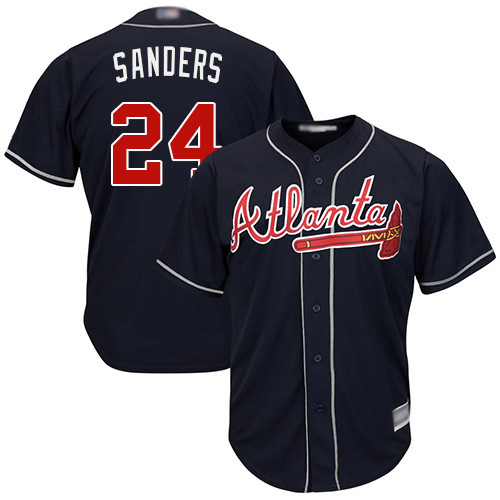 Braves #24 Deion Sanders Navy Blue New Cool Base Stitched Baseball Jersey Braves #24 Deion Sanders Navy Blue New Cool Base Stitched Baseball Jersey