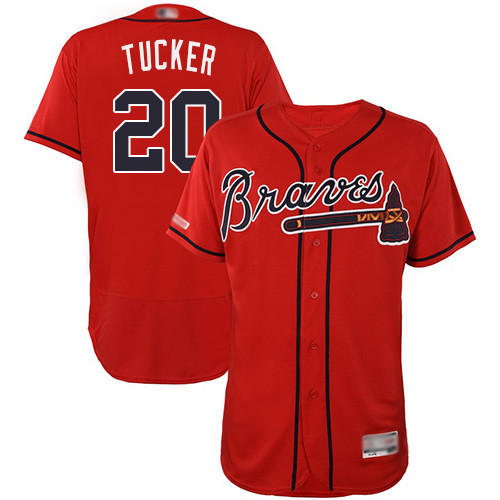 Braves #20 Preston Tucker Red Flexbase Authentic Collection Stitched Baseball Jersey Braves #20 Preston Tucker Red Flexbase Authentic Collection Stitched Baseball Jersey