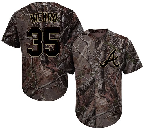 Braves #35 Phil Niekro Camo Realtree Collection Cool Base Stitched Baseball Jersey Braves #35 Phil Niekro Camo Realtree Collection Cool Base Stitched Baseball Jersey
