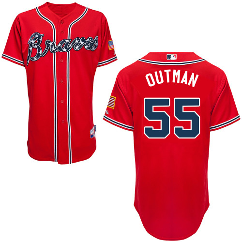 Atlanta Braves #55 Outman Gonzalez Red Authentic Personalized Alternate Jersey Atlanta Braves #55 Outman Gonzalez Red Authentic Personalized Alternate Jersey