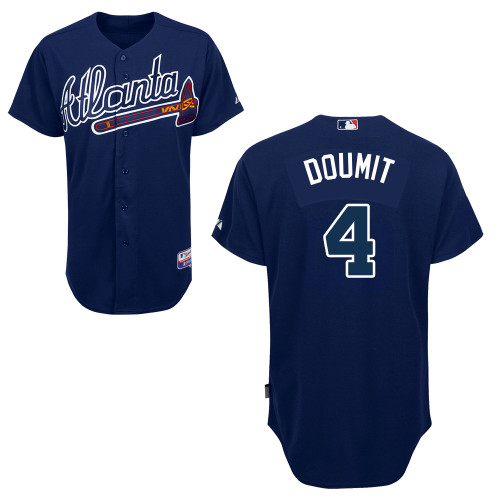 Atlanta Braves #4 Doumit Blue Authentic Personalized Alternate Road Jersey