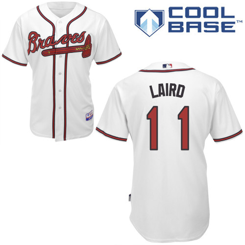 Atlanta Braves #11 Laird White Authentic Personalized Home Jersey Atlanta Braves #11 Laird White Authentic Personalized Home Jersey