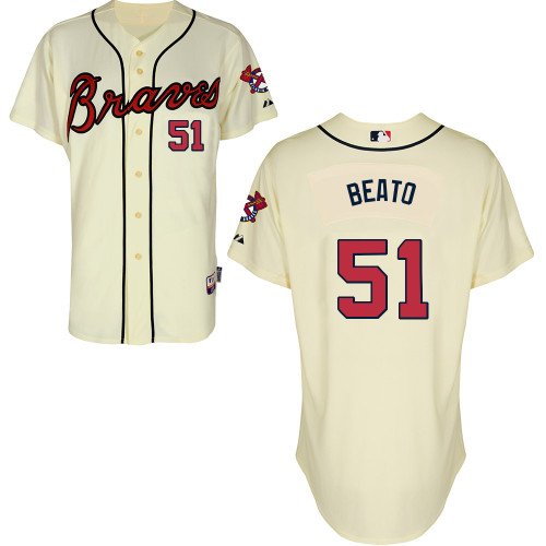 Atlanta Braves #51 Beato Beige Authentic Personalized Alternate Jersey Atlanta Braves #51 Beato Beige Authentic Personalized Alternate Jersey