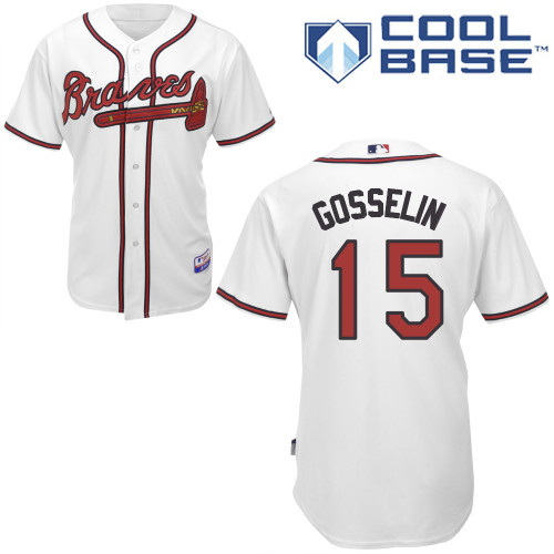 Atlanta Braves #15 Pierzynski White Authentic Personalized Home Jersey Atlanta Braves #15 Pierzynski White Authentic Personalized Home Jersey