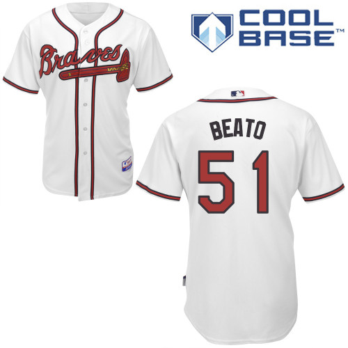 Atlanta Braves #51 Russell White Authentic Personalized Home Jersey Atlanta Braves #51 Russell White Authentic Personalized Home Jersey