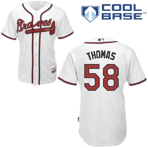 Atlanta Braves #58 Thomas White Authentic Personalized Home Jersey Atlanta Braves #58 Thomas White Authentic Personalized Home Jersey