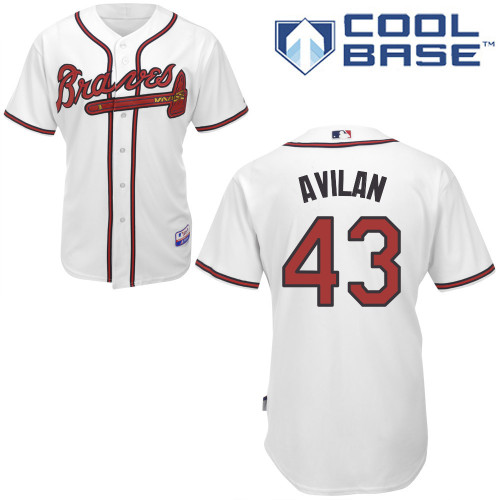 Atlanta Braves #43 Avilan White Authentic Personalized Home Jersey Atlanta Braves #43 Avilan White Authentic Personalized Home Jersey