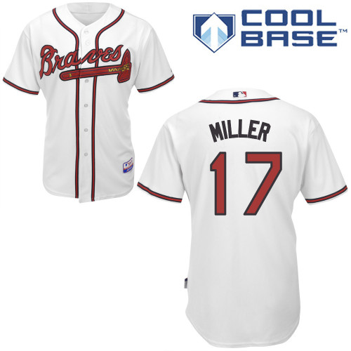 Atlanta Braves #17 Miller White Authentic Personalized Home Jersey Atlanta Braves #17 Miller White Authentic Personalized Home Jersey