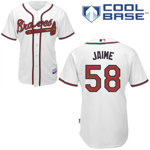 Atlanta Braves #58 Jaime White Authentic Personalized Home Jersey Atlanta Braves #58 Jaime White Authentic Personalized Home Jersey