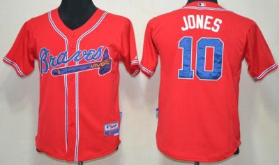 Atlanta Braves 10 Chipper Jones Red MLB Jerseys Atlanta Braves 10 Chipper Jones Red MLB Jerseys