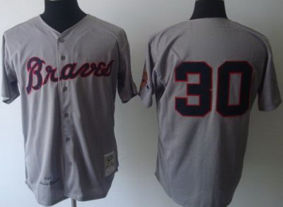 Atlanta Braves 30 Orlando Cepeda Gray 1969 Throwback MLB Jerseys Atlanta Braves 30 Orlando Cepeda Gray 1969 Throwback MLB Jerseys