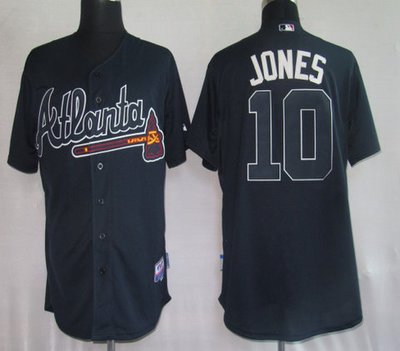 MLB Jerseys Atlanta Braves 10# Jones Black MLB Jerseys Atlanta Braves 10# Jones Black