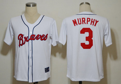 MLB Jerseys Atlanta Braves 3 Murphy White Jerseys MLB Jerseys Atlanta Braves 3 Murphy White Jerseys