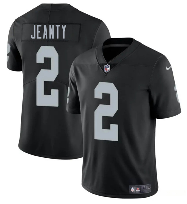 Men's Las Vegas Raiders #2 Ashton Jeanty Black 2025 Draft Vapor Untouchable Limited Stitched Football ebjerseys.com Men's Las Vegas Raiders #2 Ashton Jeanty Black 2025 Draft Vapor Untouchable Limited Stitched Football ebjerseys.com