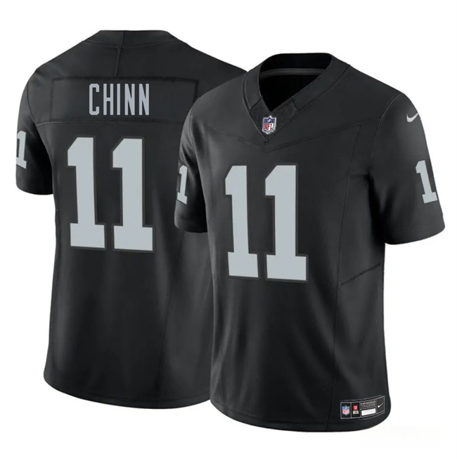Men's Las Vegas Raiders #11 Jeremy Chinn Black 2025 F.U.S.E. Vapor Stitched Football Jersey Men's Las Vegas Raiders #11 Jeremy Chinn Black 2025 F.U.S.E. Vapor Stitched Football Jersey