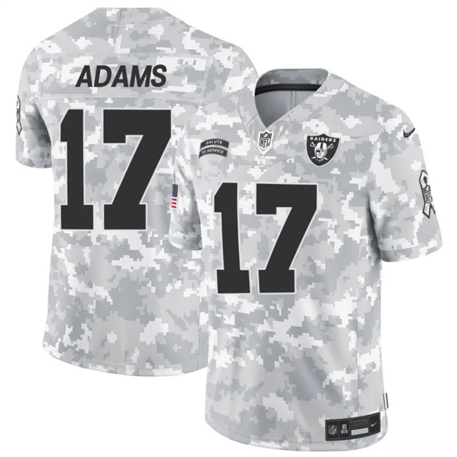 Men's Las Vegas Raiders #17 Davante Adams 2024 F.U.S.E Arctic Camo Salute To Service Limited Stitched Football Jersey Men's Las Vegas Raiders #17 Davante Adams 2024 F.U.S.E Arctic Camo Salute To Service Limited Stitched Football Jersey