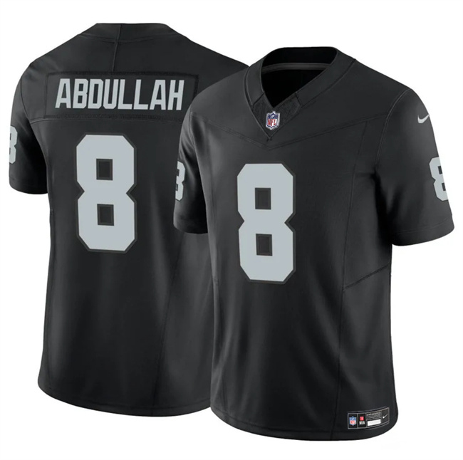 Men's Las Vegas Raiders #8 Ameer Abdullah Black 2024 F.U.S.E Vapor Stitched Football Jersey Men's Las Vegas Raiders #8 Ameer Abdullah Black 2024 F.U.S.E Vapor Stitched Football Jersey