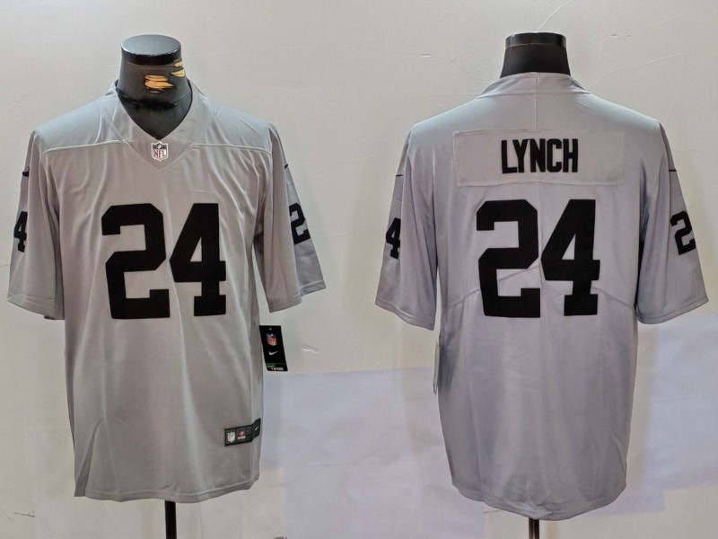 Men’s Las Vegas Raiders #24 Marshawn Lynch Grey Vapor Untouchable Limited Stitched Jersey Men’s Las Vegas Raiders #24 Marshawn Lynch Grey Vapor Untouchable Limited Stitched Jersey