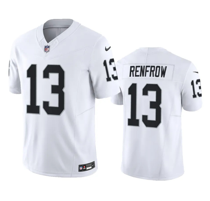 Men's Las Vegas Raiders #13 Hunter Renfrow White 2023 F.U.S.E Vapor Untouchable Stitched Football Jersey Men's Las Vegas Raiders #13 Hunter Renfrow White 2023 F.U.S.E Vapor Untouchable Stitched Football Jersey