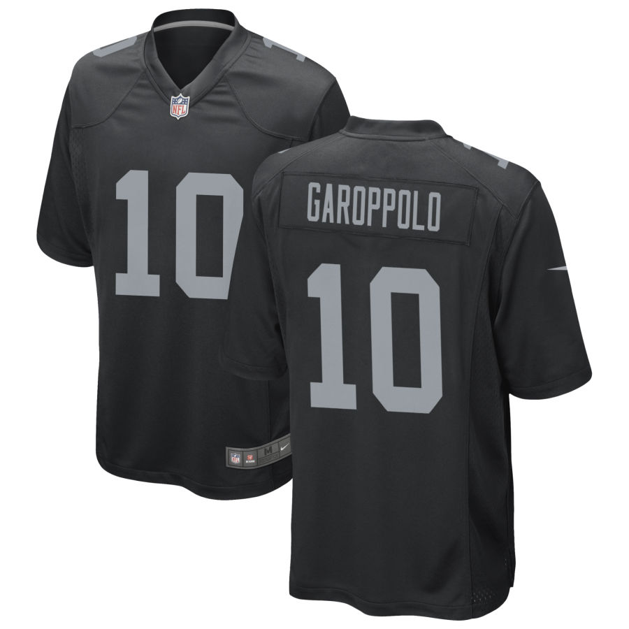 Men's Las Vegas Raiders #10 Jimmy Garoppolo Black Vapor Untouchable Limited Stitched Jersey (2) Men's Las Vegas Raiders #10 Jimmy Garoppolo Black Vapor Untouchable Limited Stitched Jersey (2)