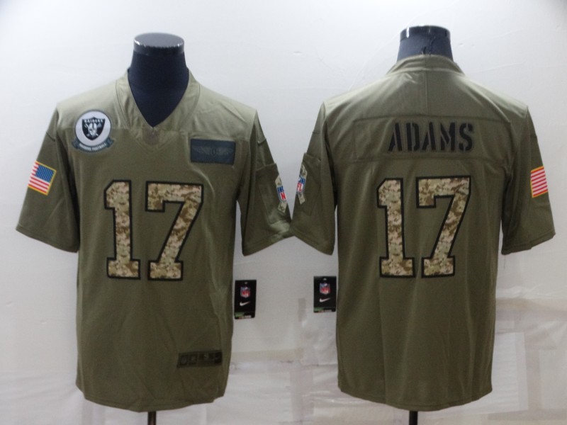 Men's Las Vegas Raiders #17 Davante Adams Olive Camo Salute To Service Limited Stitched Jersey Men's Las Vegas Raiders #17 Davante Adams Olive Camo Salute To Service Limited Stitched Jersey
