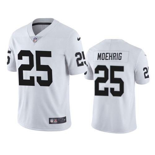 Men's Las Vegas Raiders #25 Trevon Moehrig White Vapor Limited Nike Jersey Men's Las Vegas Raiders #25 Trevon Moehrig White Vapor Limited Nike Jersey